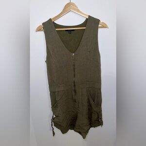 Guess Green Zip-Up Romper